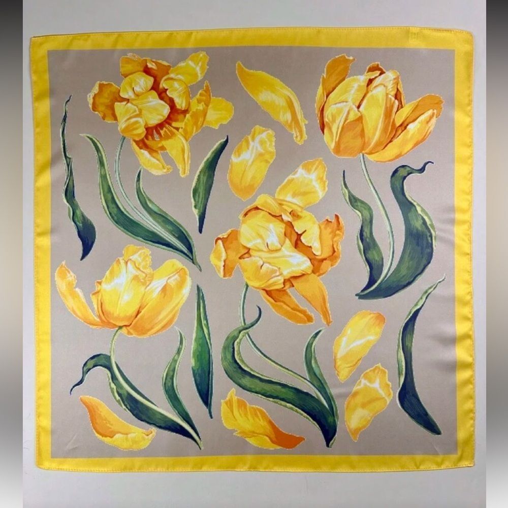 Yellow Floral Scarf P54
